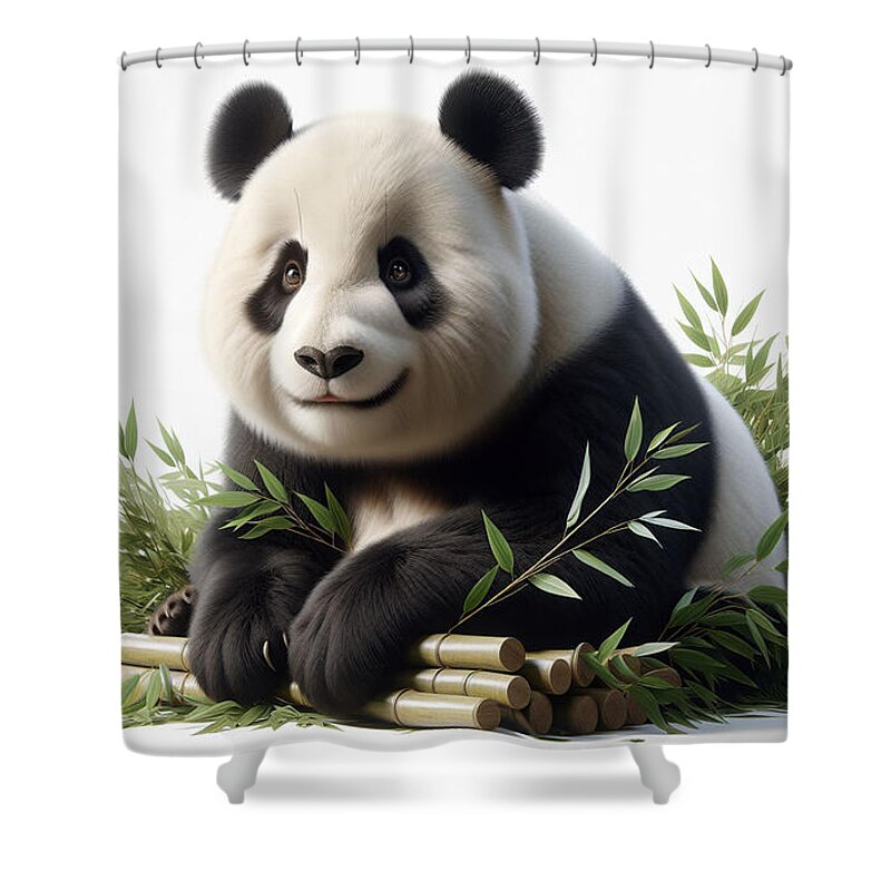 Panda Shower Curtain featuring the photograph The Panda by Bill Cannon