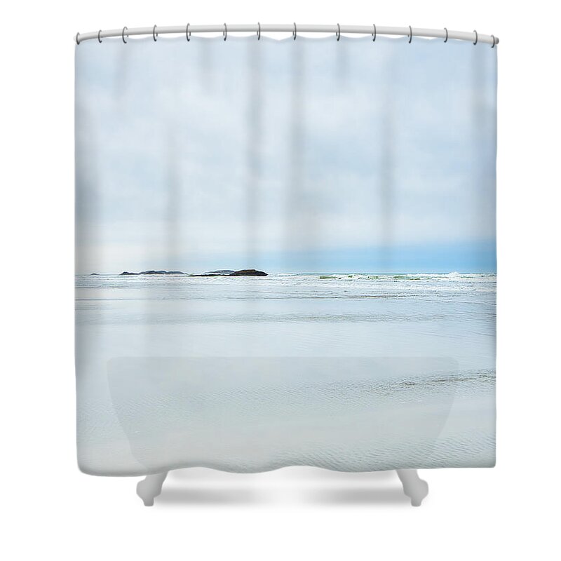 Seascape Shower Curtain featuring the photograph The Pastel Sea by Allan Van Gasbeck