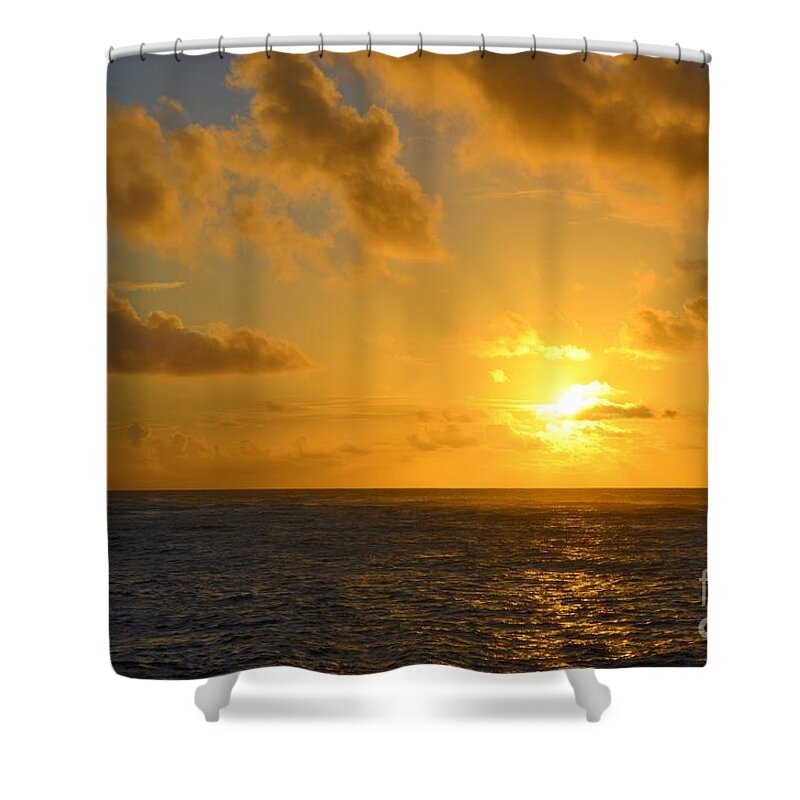 Kauai Sunrises Shower Curtain featuring the photograph The Peace of Dawn by Mary Deal