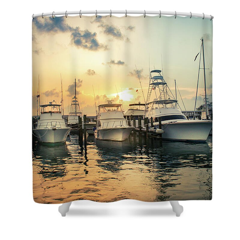 Boats Shower Curtain featuring the photograph The Prescribed Vibe by Jason Fink