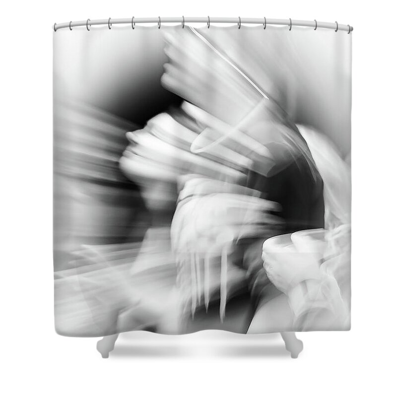 Light Painting Shower Curtain featuring the photograph The Rapture by Linda McRae