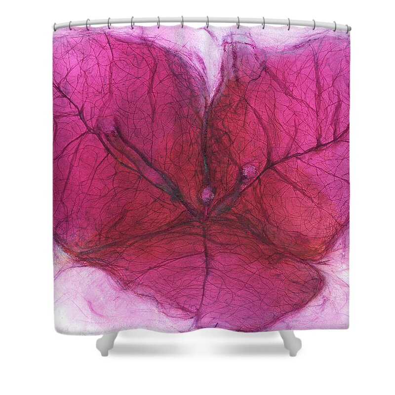 Watercolour Shower Curtain featuring the painting The rest of it is growing along my wall by Petra Rau