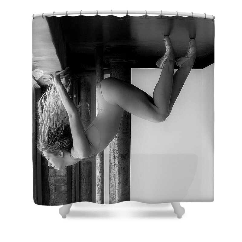 Published Shower Curtain featuring the photograph The Right Way Up by Enrique Pelaez