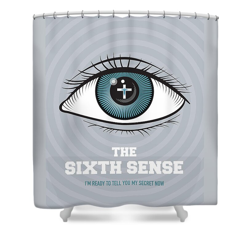 The Sixth Sense Shower Curtain featuring the digital art The Sixth Sense - Alternative Movie Poster by Movie Poster Boy