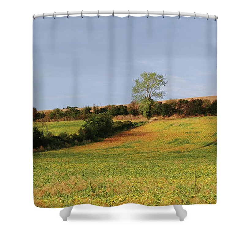 Landscape Shower Curtain featuring the photograph The space curvature by Karine GADRE