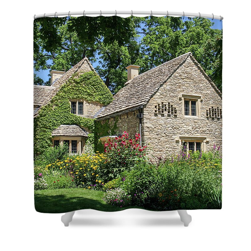 Greenfield Village Shower Curtain featuring the photograph A Cotswold Cottage by Robert Carter