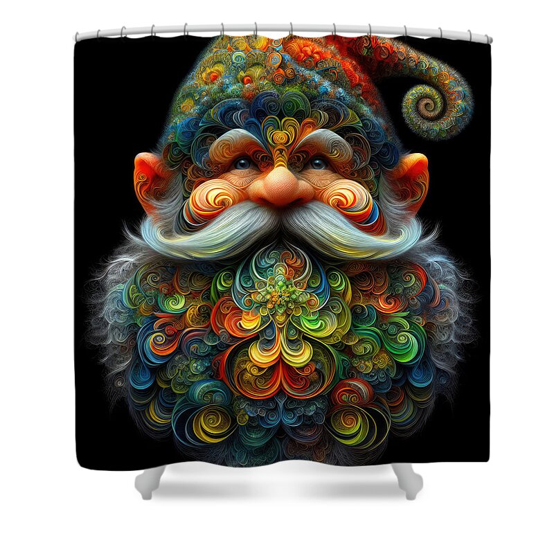 Fantasy Shower Curtain featuring the photograph The Spirited Curlicues of Gnarly the Gnome by Bill and Linda Tiepelman