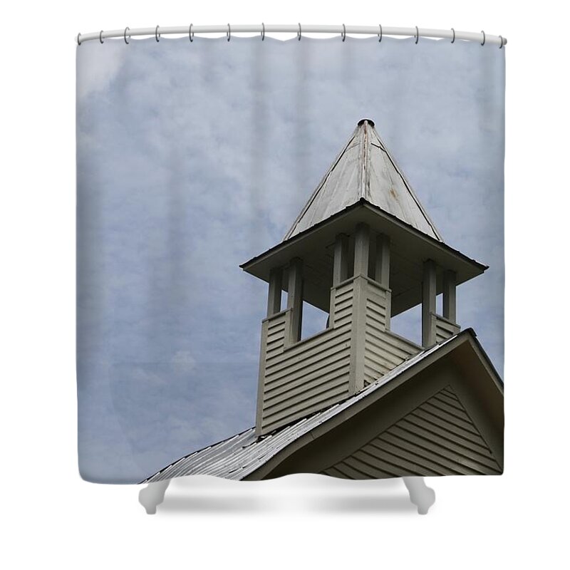 Steeple Shower Curtain featuring the photograph The Steeple Points Home by Lee Darnell