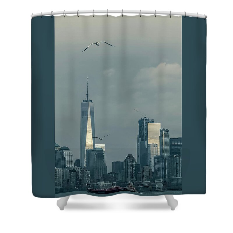 Published Shower Curtain featuring the photograph The Streets Of New York City IIi by Enrique Pelaez