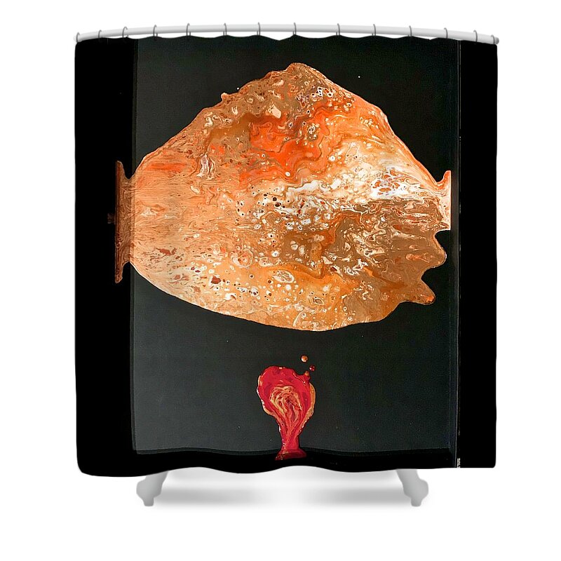 Space Shower Curtain featuring the painting The sun is the same in a relative way but you're older by David Euler