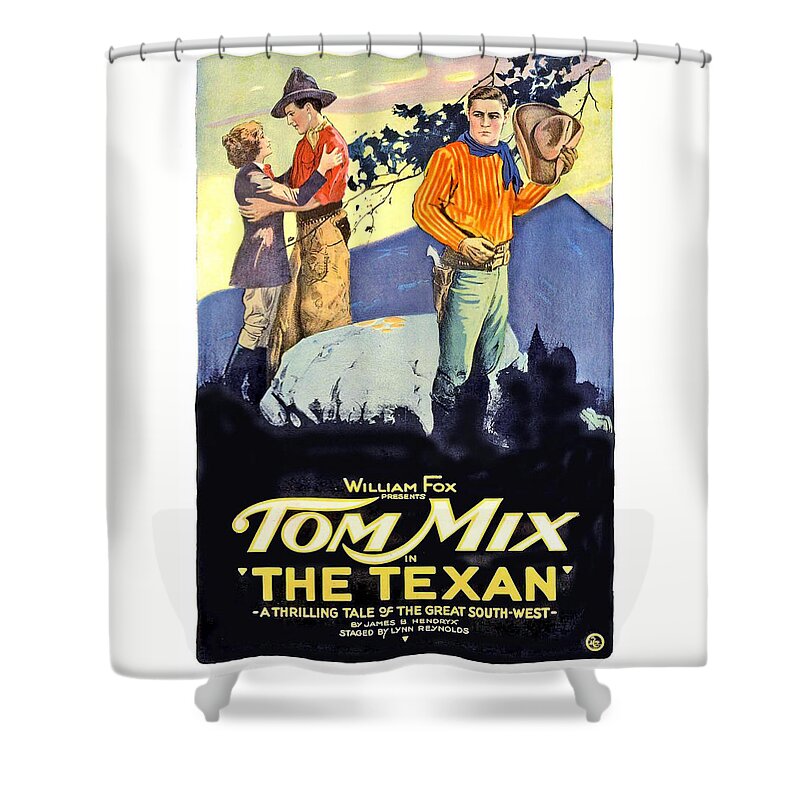 The Texan Shower Curtain featuring the photograph The Texan by Fox Films
