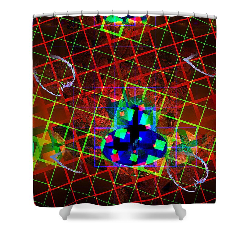  Shower Curtain featuring the digital art The Time Machine Part 7 2020 Master by The Lovelock experience