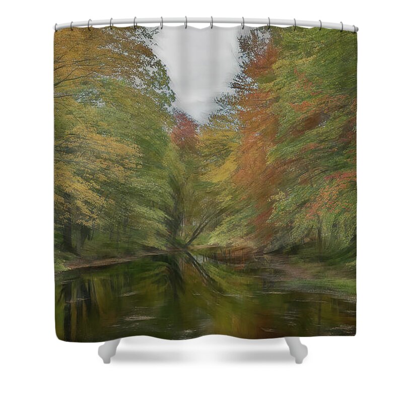 Autumn Shower Curtain featuring the photograph The Twist of Autumn by Sylvia Goldkranz