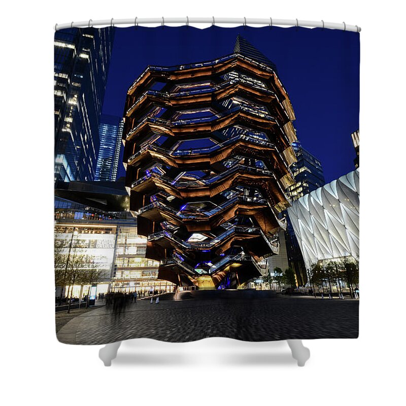 The Vessel Shower Curtain featuring the photograph The Vessel, NYC - Hudson Yards, New York City by Earth And Spirit
