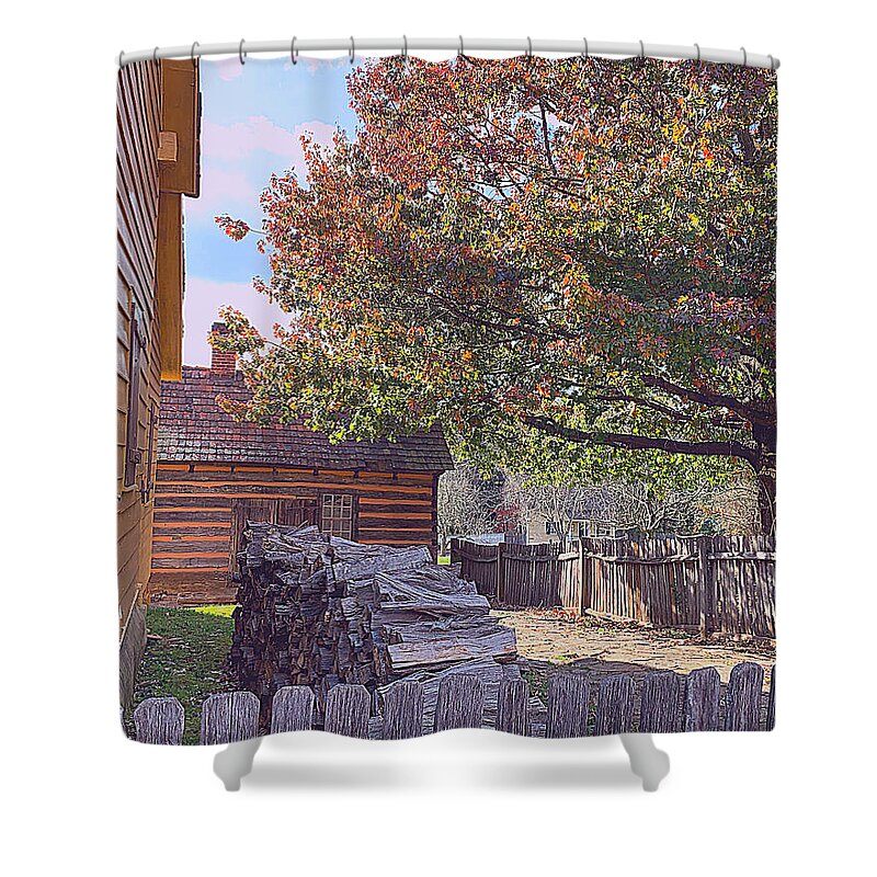 Old Shower Curtain featuring the photograph The Village by Lee Darnell