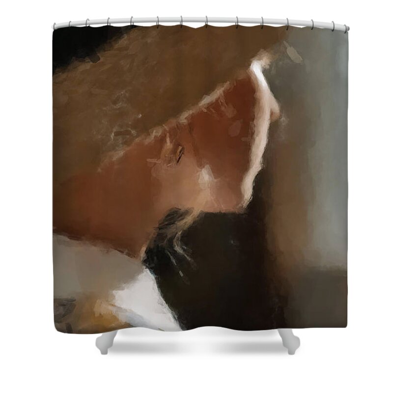  Shower Curtain featuring the painting The Window by Gary Arnold