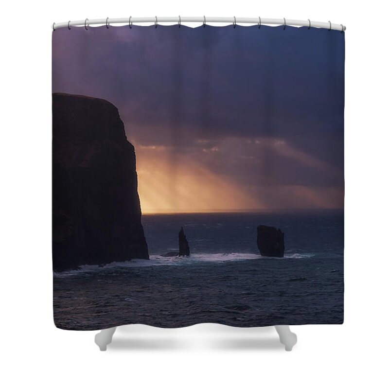 Witch Shower Curtain featuring the photograph The witch and the giant by Tor-Ivar Naess