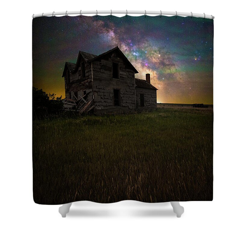 Dark Places Shower Curtain featuring the photograph The World I Know by Aaron J Groen