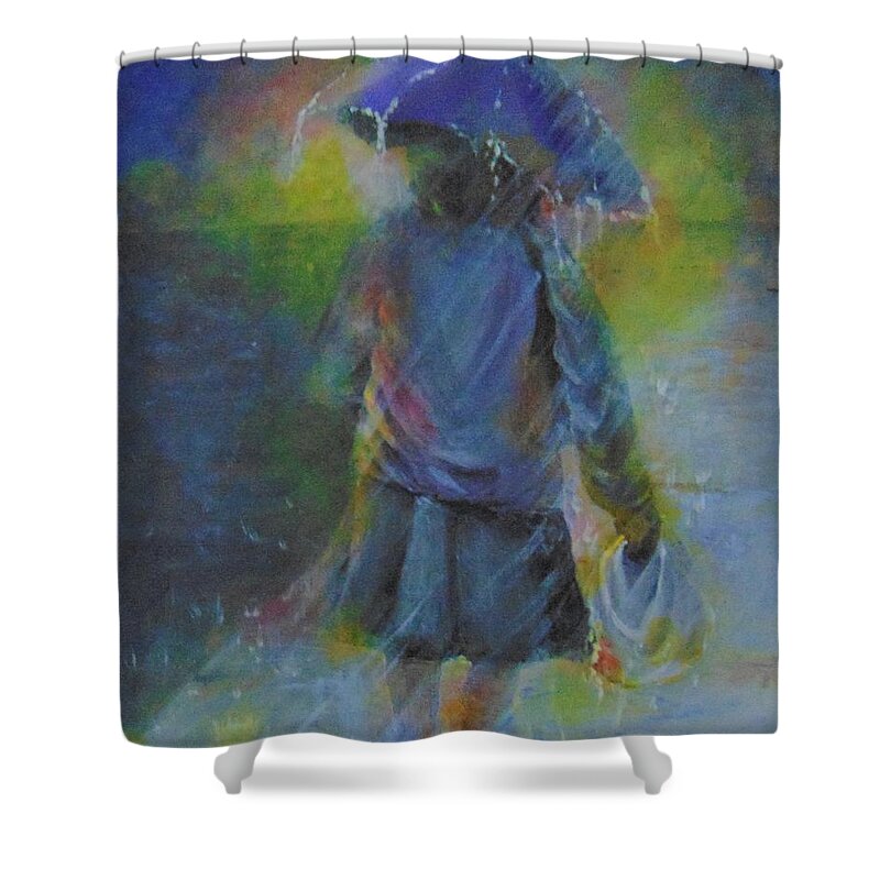 Acrylic Shower Curtain featuring the painting The Year 2020 by Saundra Johnson