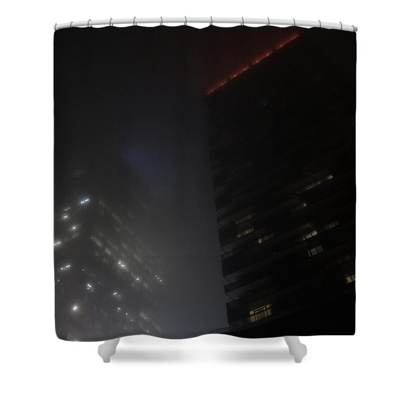Night Shower Curtain featuring the photograph They Disappear At Night by Kreddible Trout