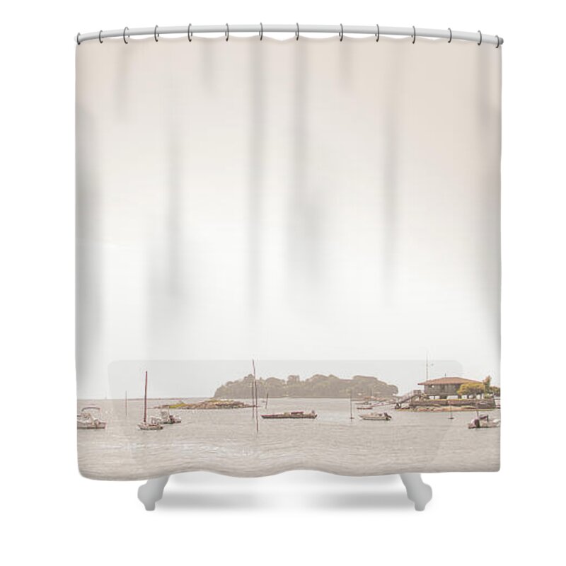 Beach Shower Curtain featuring the photograph Thimble Islands by JCV Freelance Photography LLC