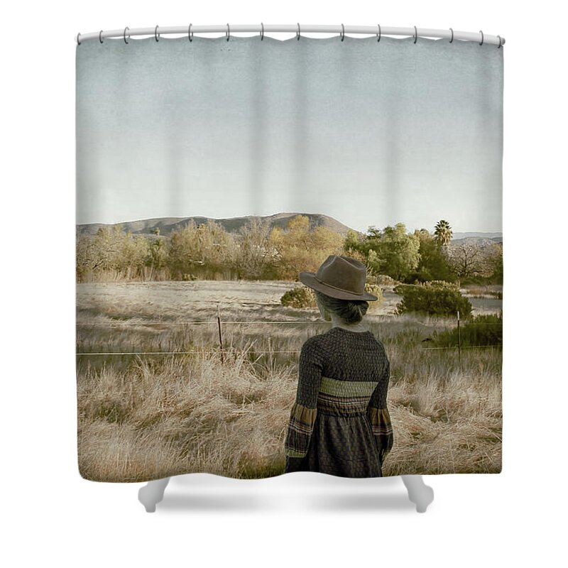 Sheep Shower Curtain featuring the photograph This Beautiful Life by Alison Frank