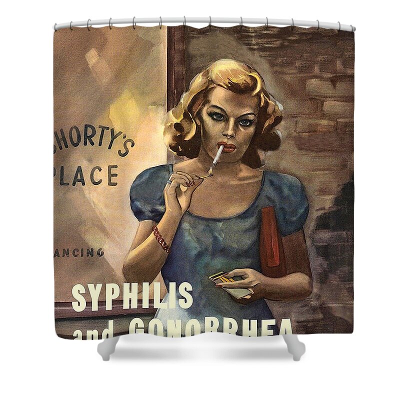 Lady Shower Curtain featuring the digital art This Lady is a Trap by Long Shot