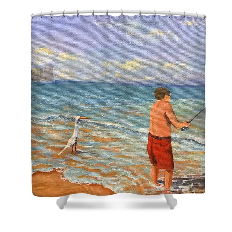 Thoughtful Shower Curtain featuring the painting Thoughtful Isolation by Jane Ricker