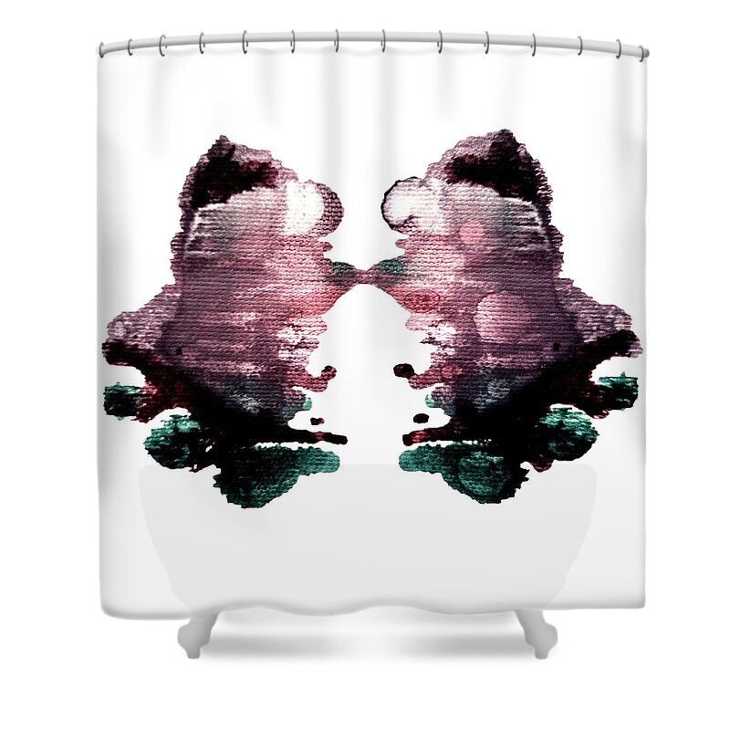 Abstract. Crystals Shower Curtain featuring the painting Three Jades by Stephenie Zagorski