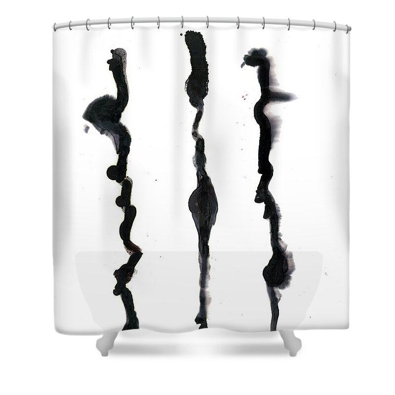  Shower Curtain featuring the painting Three Women by Katy Bishop