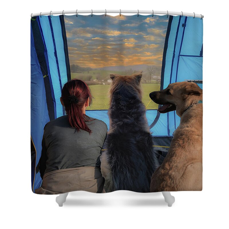  Shower Curtain featuring the photograph Three's a Crowd by Alison Frank
