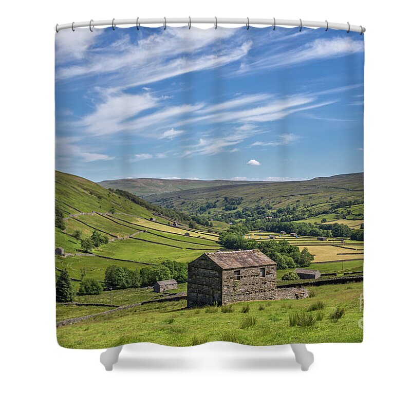England Shower Curtain featuring the photograph Thwaite, Swaledale by Tom Holmes Photography