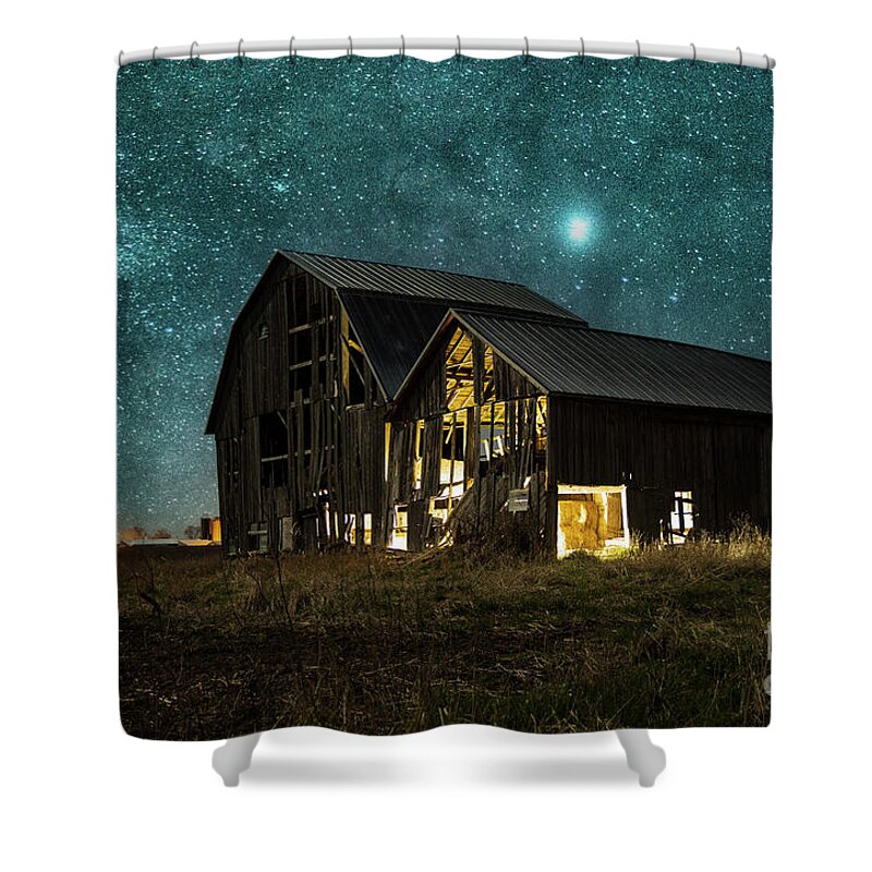 Barn Shower Curtain featuring the photograph Time takes everything 2 by Eric Curtin