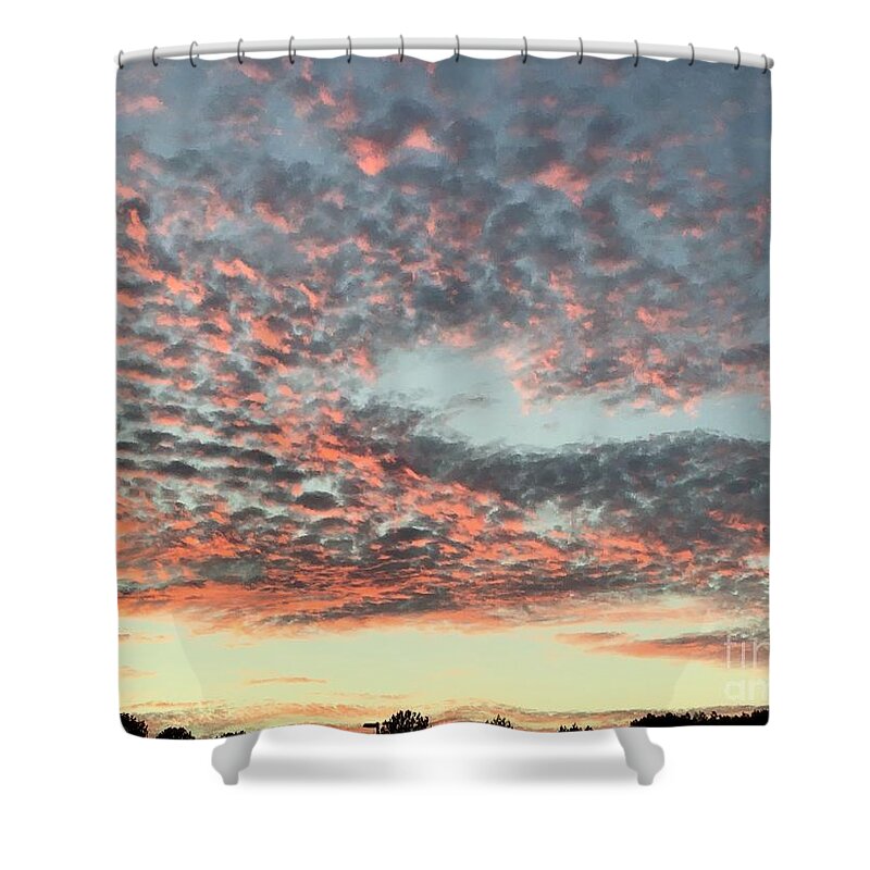 Sunset Shower Curtain featuring the photograph Time to Escape Clouds by Catherine Wilson