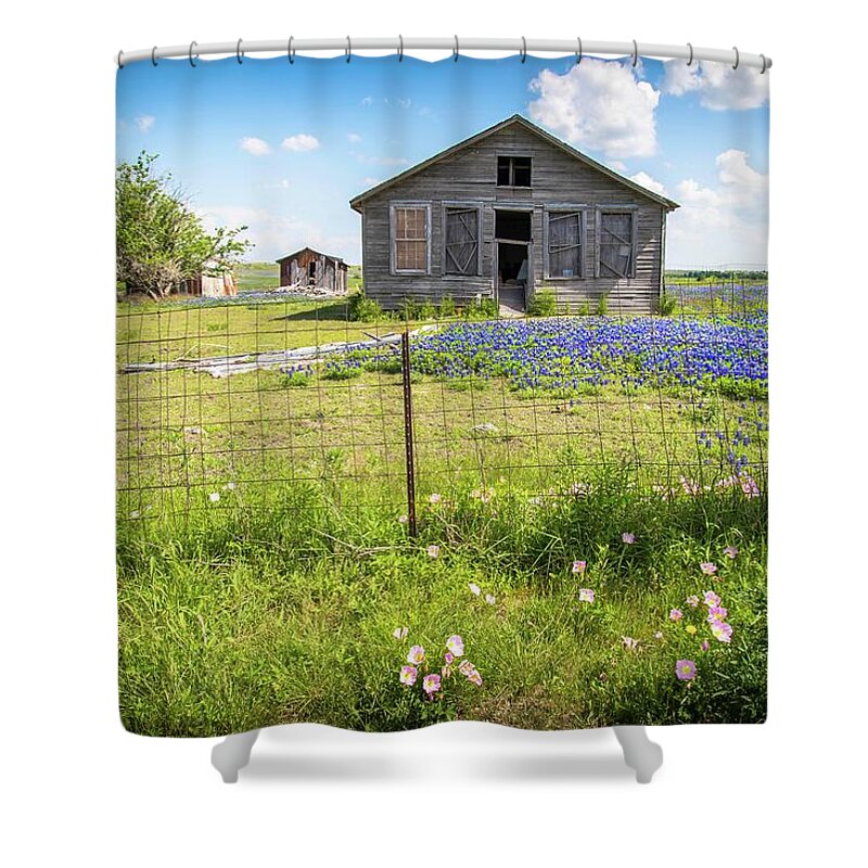 Texas Shower Curtain featuring the photograph Times Past by Lynn Bauer