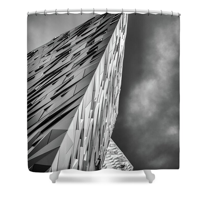 Belfast Shower Curtain featuring the photograph Titanic Belfast 1 by Nigel R Bell