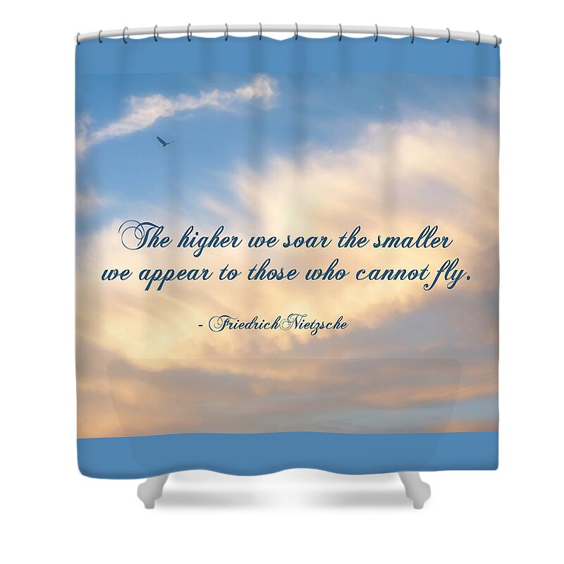 Skyscapes Shower Curtain featuring the photograph To Soar by Judy Kennedy