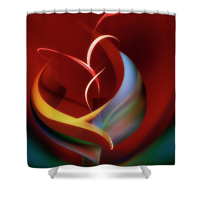 Toast To Love Shower Curtain featuring the digital art Toast To Love by Leo Symon