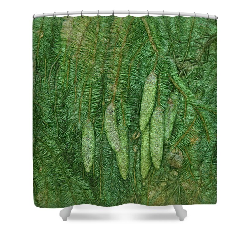 Green Shower Curtain featuring the photograph Tomorrow's dinner by Leslie Montgomery