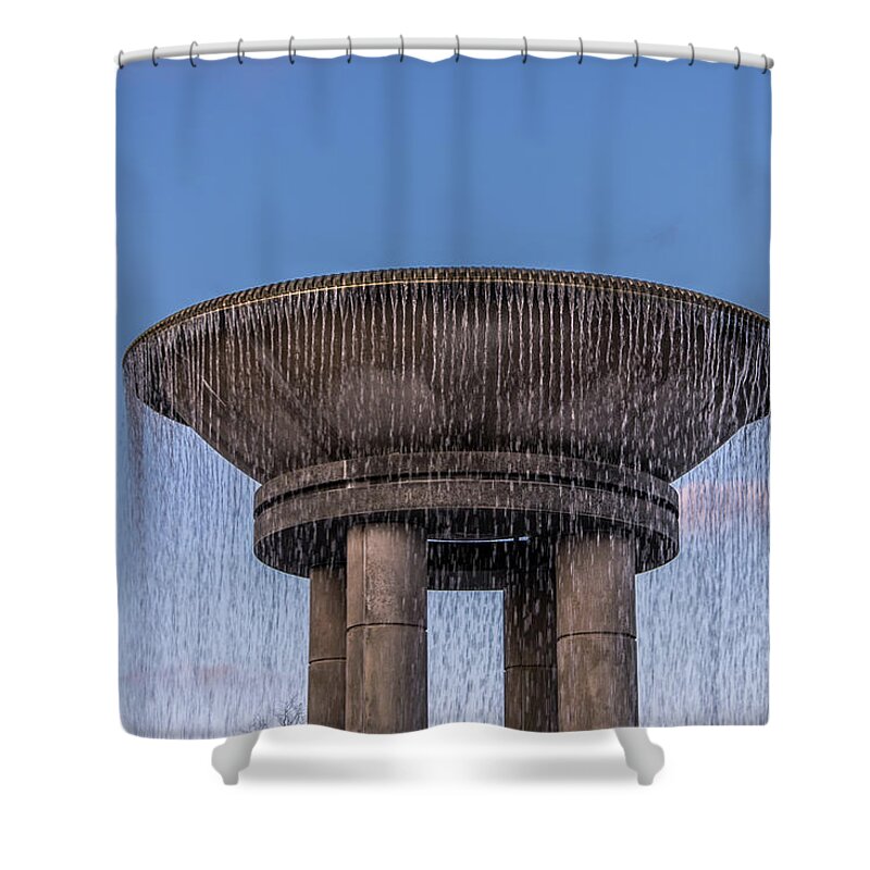 Fountain Shower Curtain featuring the photograph Top of Cary Fountain by Rick Nelson