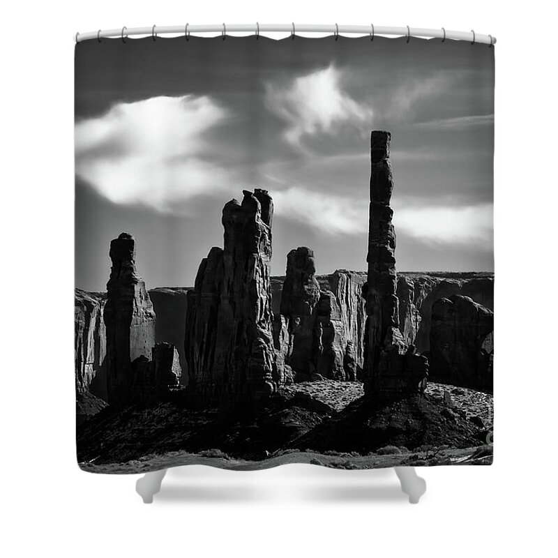 Monument Valley Shower Curtain featuring the photograph Totem by Doug Sturgess