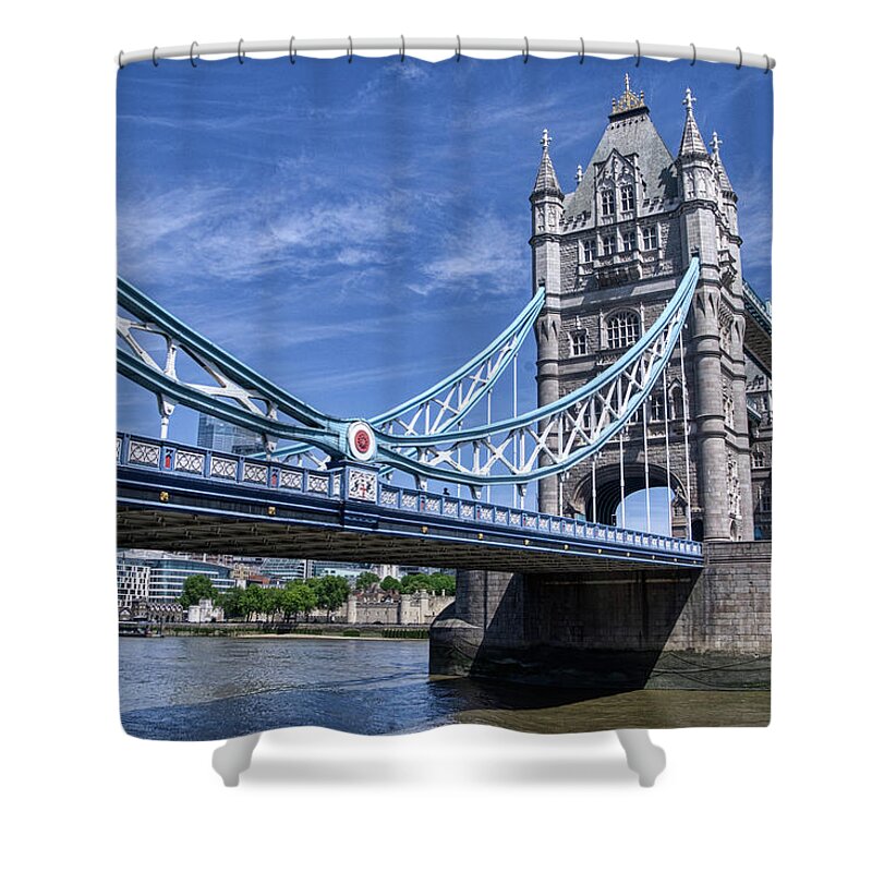 London Architecture Shower Curtain featuring the photograph Tower Bridge by Raymond Hill