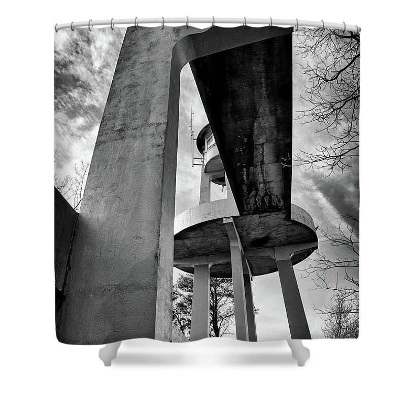 Townsend Shower Curtain featuring the photograph Tower in the Sky by Phil Perkins