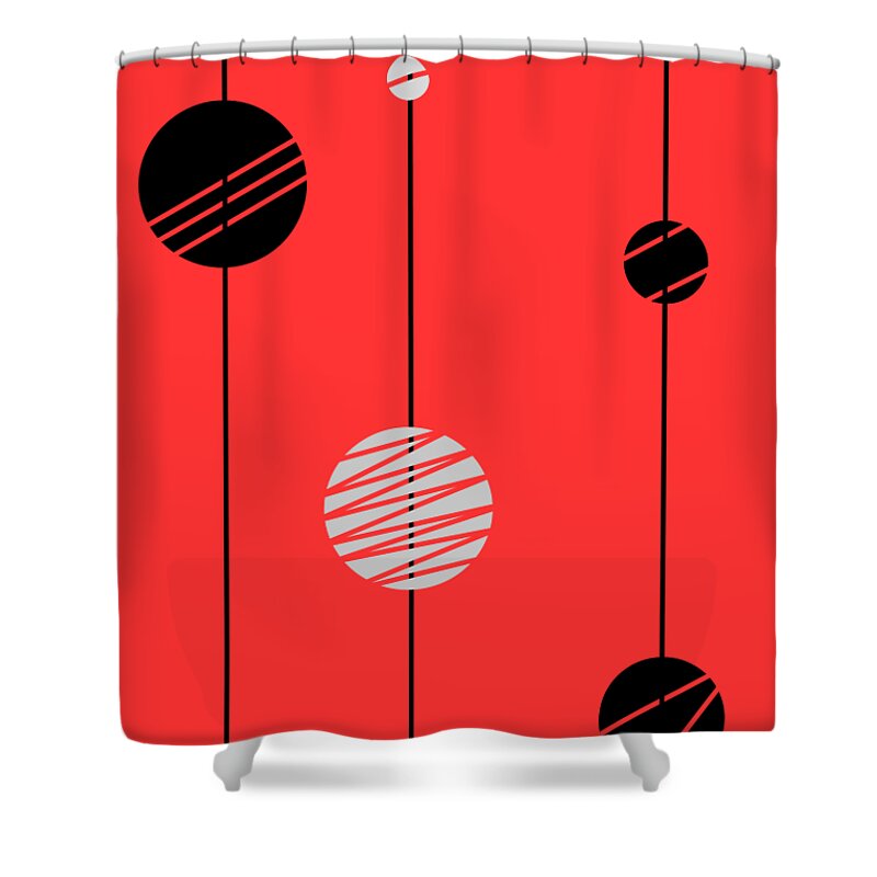 Richard Reeve Shower Curtain featuring the digital art Tracks 1 by Richard Reeve