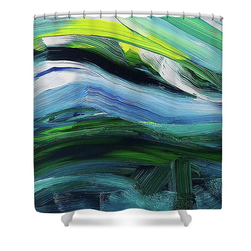  Shower Curtain featuring the painting Tranquil by Martin Bush