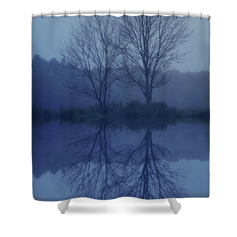 Blue Shower Curtain featuring the photograph Tranquility by Carrie Ann Grippo-Pike