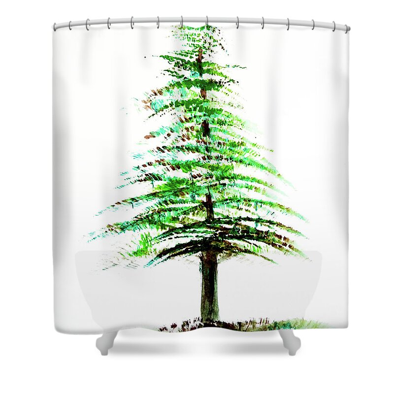 Tree Shower Curtain featuring the painting Tree by Faa shie