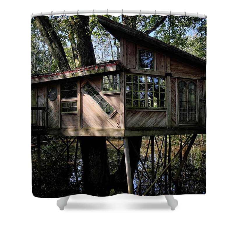 Tree House Shower Curtain featuring the photograph Tree House by George Taylor