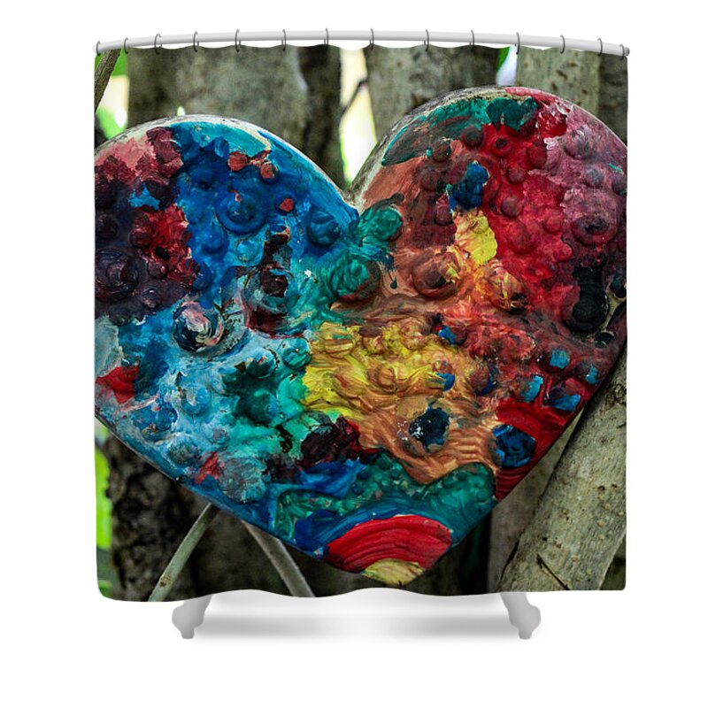 Heart Shower Curtain featuring the photograph Tree Hugger, Nature Lover by W Craig Photography