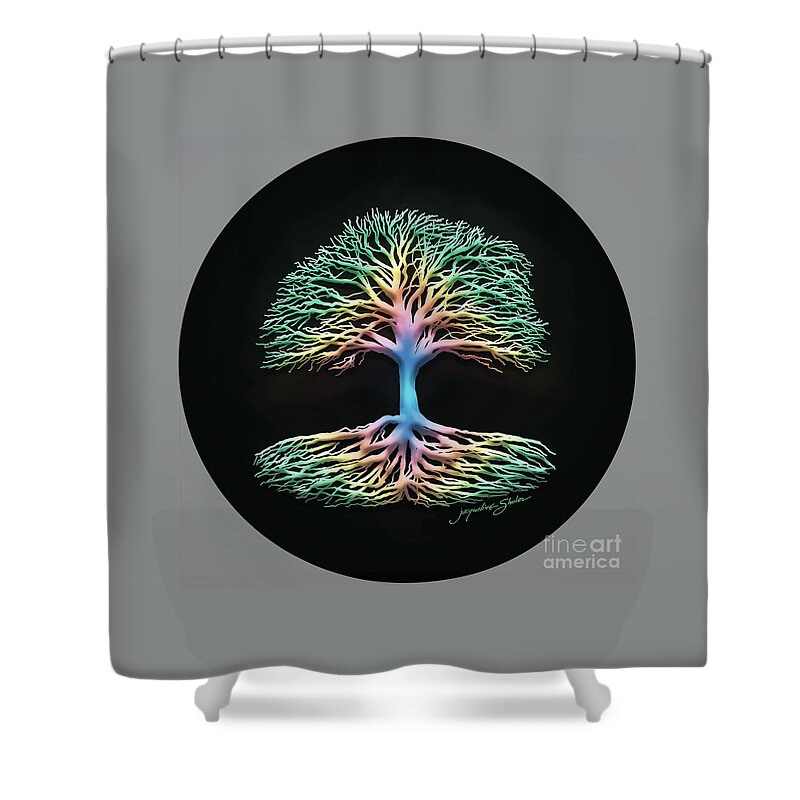 Tree Shower Curtain featuring the digital art Tree of Life by Jacqueline Shuler
